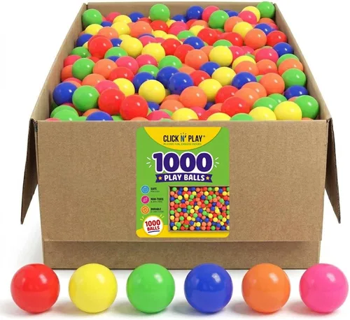 Vista 9 de Ball Pit Balls, Bright & Pastel Multicolor Plastic Balls For Kids Brillante