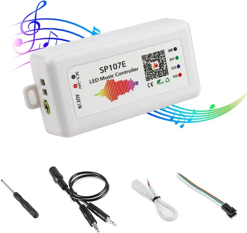 Vista 9 de RGBZONE Controlador LED Bluetooth SP105E, control inteligente de aplicación, sincronización de música para WS2811 WS2812B WS2815 WS2813 WS2801