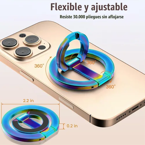 Vista 5 de Anillo magnético para teléfono MagSafe compatible con iPhone Samsung