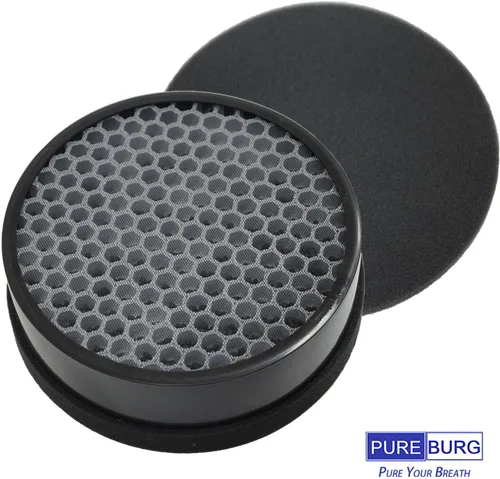 Vista 2 de PUREBURG Filtro de repuesto compatible con purificador de aire doméstico hOmeLabs HME020248N, paquete de 2 prefiltros de carbón activado HEPA H13
