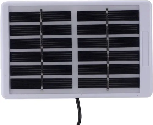 Vista 8 de TOPINCN Mini panel solar de 1.2W 6V, cargador solar USB con puerto micro USB, silicio policristalino, alta eficiencia, negro