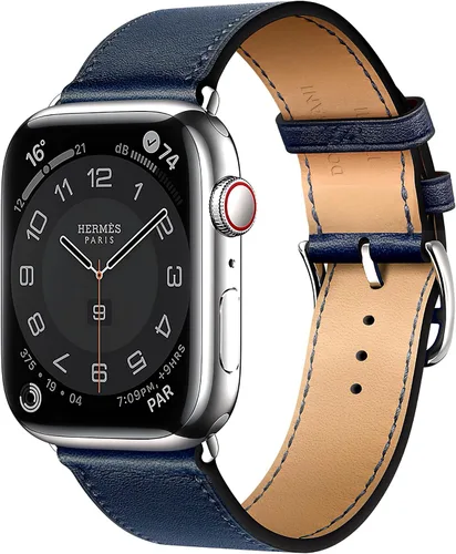 Vista 50 de LB1 - Correa de cuero para Apple Watch para mujeres y hombres, SE Ultra 2 de 1.575 in 1.732 in 1.811 in 1.654 in 1.772 in 1.614 in 1.496 in 1.929 in