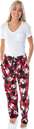Vista 3 de Disney Mickey Mouse - Pantalones de pijama de felpa para hombre, Rojo