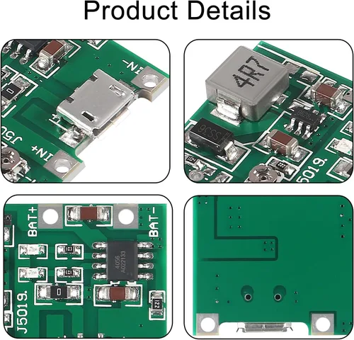 Vista 3 de 10 unids 18650 18650 Li-ion cargador de batería módulo 2A USB TP4056 ajustable Boost Módulo DC-DC 3.7V a 5V 9V 12V Step Up Boost Módulo DIY Kit