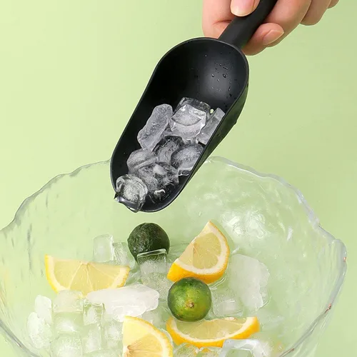 Vista 3 de [6 unidades] Cuchara de hielo de plástico ranurada para máquina de hielo, cuchara de hielo para congelador, mini cuchara de hielo con agujeros