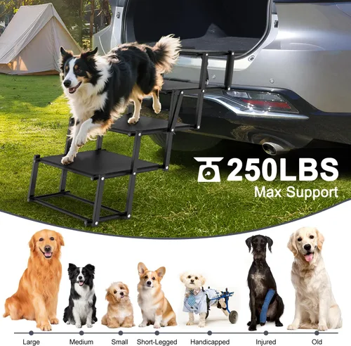 Vista 2 de Escaleras extra anchas de 20 pulgadas para perros grandes