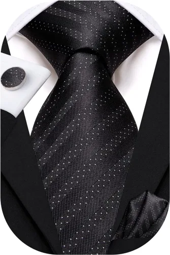 Vista 97 de Hi-Tie Corbatas de seda para hombre, diseño de cachemira a rayas, con bolsillo, gemelos cuadrados, conjunto formal de negocios