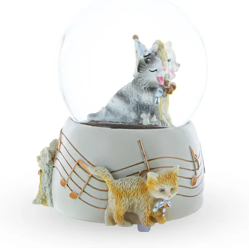 Vista 4 de Gatos Fiesta Musical Agua Nieve Globo