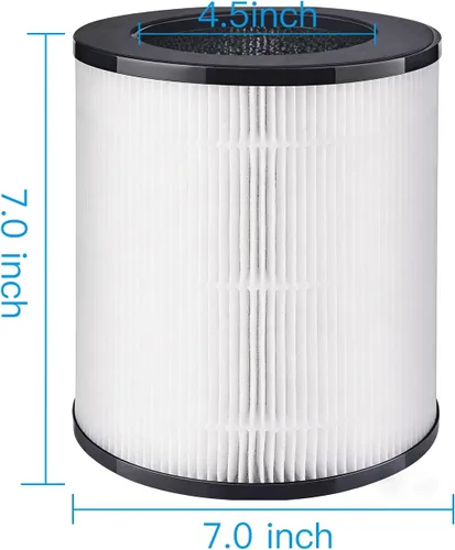 Vista 6 de MEGAWISE Filtro de repuesto True HEPA para purificador de aire EPI235A (versión actualizada 2022) con filtración de 3 etapas y carbón activado, 1