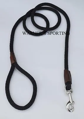 Vista 7 de Warner - Correa para perro de cuerda de nailon trenzada a presión de 1/2 pulgada x 6 pies (azul-negro-amarillo)