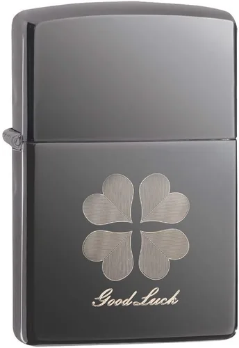 Vista 9 de Zippo Clover Design - Encendedor de bolsillo, cromo pulido, talla única (ZO24699)