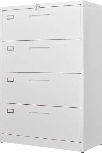 Vista 16 de Letaya Archivador de 2 cajones con cerradura, archivador lateral de metal para oficina en casa, tamaño carta/legal/A4
