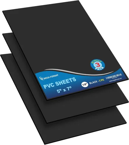 Vista 29 de Mega Format Hojas de plástico de PVC expandido – Hoja negra rígida de 5 x 7 pulgadas para manualidades, señalización y exhibiciones – Sintra Negro