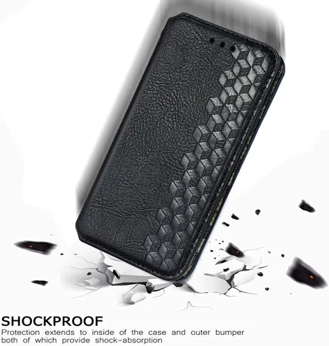 Vista 4 de Funda compatible con Xiaomi Poco X3 GT, compatible con Redmi Note 10 Pro (China) 5G con cierre magnético con soporte para tarjetas, color negro