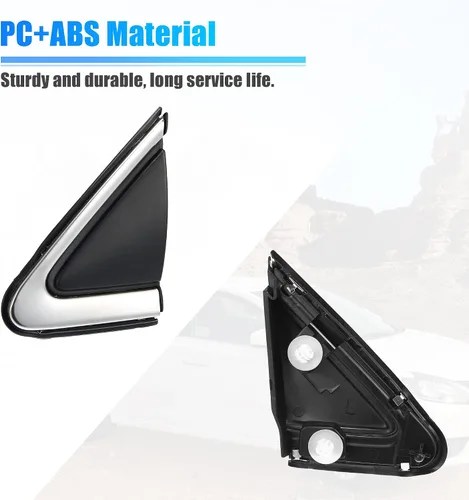Vista 4 de X AUTOHAUX Aplique de bandera de espejo lateral del conductor para Nissan Sentra 2013-2019 LH Mirror Flag Cover Door Corner Finisher Reemplazar