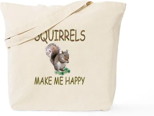 Vista 24 de CafePress Bolsa de compras de lona beige natural reutilizable para rehabilitación de ardillas