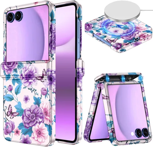 Vista 16 de Hekodonk Funda para Galaxy Z Flip 7, compatible con MagSafe, protector de pantalla integrado, protección de bisagra, magnética, delgada, a prueba