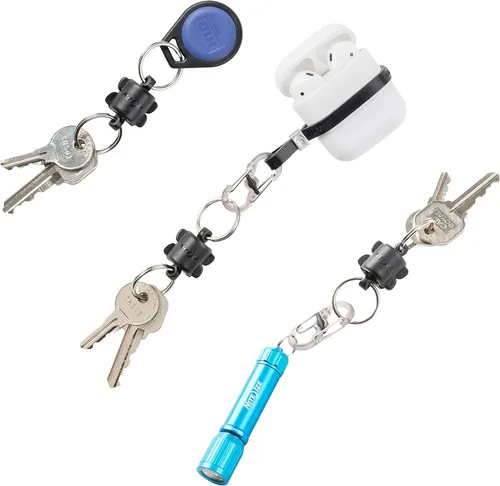 Vista 5 de Nite Ize Llavero de policarbonato 360 Conector magnético rápido, anillos divididos magnéticos con bloqueo para llaves