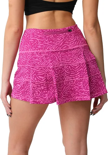 Vista 4 de Husnainna Falda pantalón plisada de cintura alta con bolsillos para tenis y golf para mujer, pantalones cortos incorporados para el entrenamiento