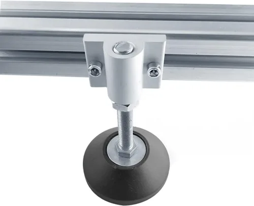 Vista 3 de Paquete de 6 conectores de rueda giratoria para perfil de extrusión de aluminio de la serie 2020 Accesorios de montaje de pies de nivelación