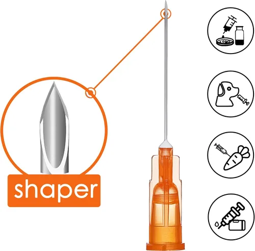 Vista 5 de Arrebol Jeringa de 0.1 fl oz con aguja Luer Lock, herramienta de jeringa desechable de plástico para laboratorios científicos, recarga de líquidos