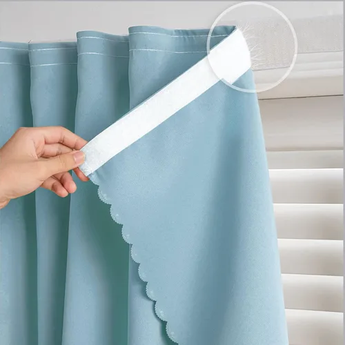 Vista 12 de Cortinas autoadhesivas, sin taladrar, sin varilla, cortinas opacas fáciles de instalar para persianas de ventana, dormitorio