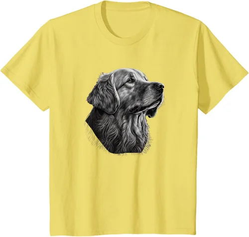 Vista 86 de Camiseta divertida Golden Retriever, Negro