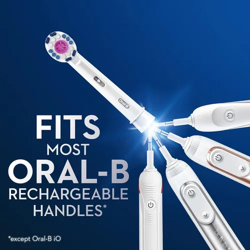 Vista 5 de Oral-B Cabezales de cepillo de repuesto 3D blancos para un cepillo de dientes eléctrico Oral-B (paquete de 6)