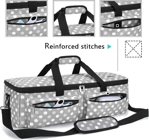 Vista 4 de Bolsa de transporte LUXJA compatible con Cricut Explore Air y Maker, bolsa compatible con Cricut Explore Air, Silhouette Cameo 4 y suministros