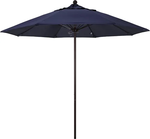 Vista 22 de California Umbrella ALTO908117-5410 Venture Series - Sombrilla comercial para patio, 9 pies redonda, color azul aire Sunbrella