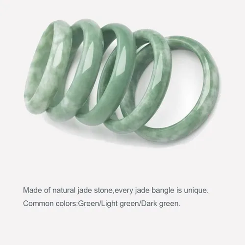 Vista 2 de Pulsera de jade natural para mujer, estilo clásico, retro, chino, jade, con certificado y caja de regalo