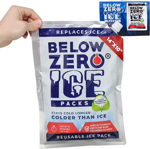 Vista 9 de Below Zero Reusable Ice Packs for Coolers – Long Lasting Cooler Ice Pack Blocks, Leak-Proof Freezer Packs for Camping, Lunch Boxes & Travel