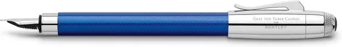 Vista 2 de Faber Castell 141740 - Bolígrafo estilográfico mediano, punta media, Bentley, colección Earl, color azul lentejuelas