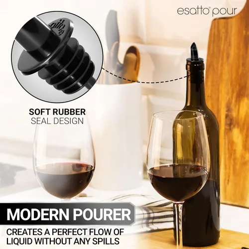Vista 3 de Esatto Vertedor de botellas de plástico o vertedor de licor, versátil como un vertedor de bebidas, vertedor de alcohol y jarabe, fácil de instalar
