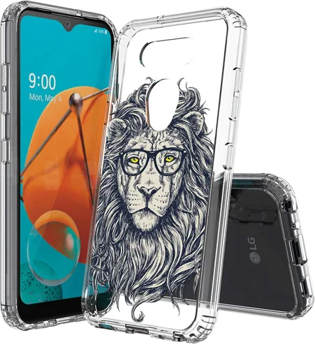 Vista 21 de Compatible con LG Aristo 5, funda transparente impresa, a prueba de golpes, arañazos, compatible con LG Phoenix 5/Fortune 3/Tribute Monarch/Risio 4