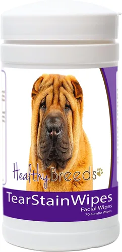 Vista 27 de Healthy Breeds Toallitas quitamanchas de lágrimas para perros para pastor australiano – Más de 100 razas – Limpiador facial de ojos – 70 toallitas
