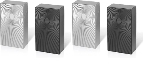 Vista 7 de Caja de cigarrillos Interruptor magnético de aluminio 20 Capacidad 3 Pack (gris+azul+negro, 3.346 in)