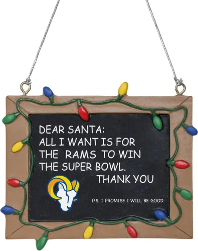 Vista 23 de NFL Resin Holiday Christmas Chalkboard Sign Ornament