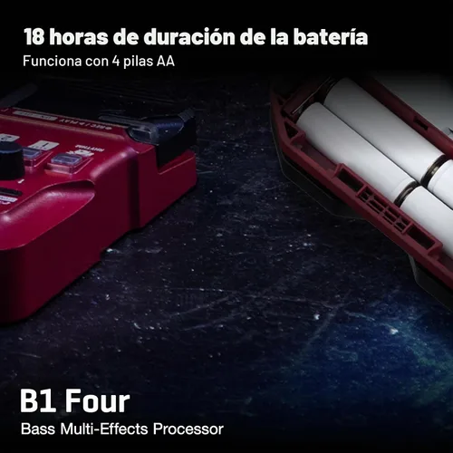 Vista 4 de Zoom B1 Four - Pedal procesador de multiefectos para bajo, con más de 60 efectos incorporados, modelado de amplificador, looper, sección rítmica