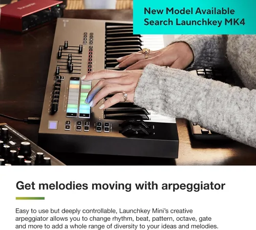 Vista 6 de Novation Launchkey 25 [MK3] teclado controlador MIDI - Integración perfecta con Ableton Live. Modo de acordes, Modo de escala y Arpegiador — Todo
