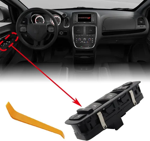 Vista 6 de Interruptor de control maestro de elevalunas eléctrico para Chrysler Town & Country 2012-2015, para Dodge Grand Caravan, para Dodge Ram 1500 2500