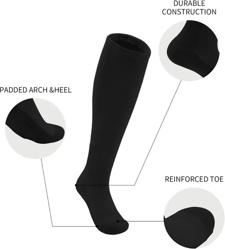 Vista 3 de QBK Conjunto combinado de calcetines y cinturón de béisbol para niños y niñas (2 pares de calcetines y 1 cinturón)