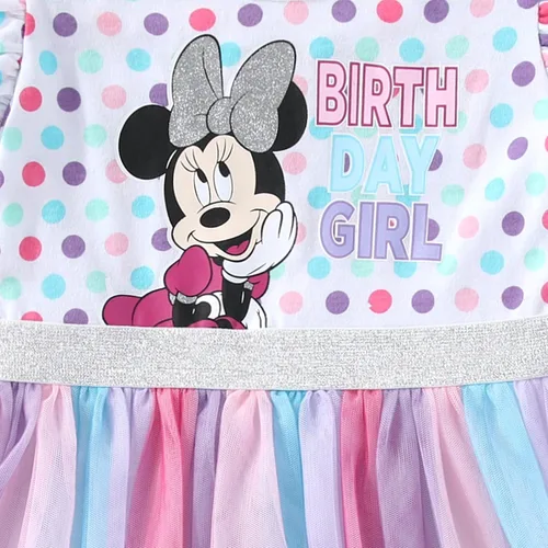 Vista 3 de Disney Vestido tutú de cumpleaños para niñas Minnie Mouse para niños pequeños - Multicolor