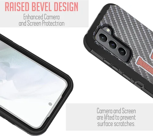 Vista 6 de Jackpot inalámbrico diseñado para Samsung Galaxy S21 FE, funda protectora de cuerpo completo, resistente con protector de pantalla incorporado, KC.