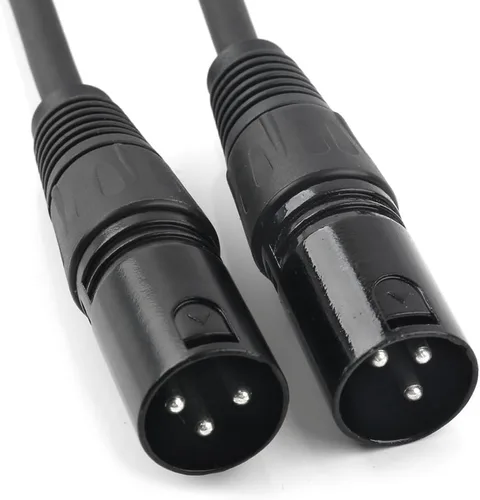 Vista 3 de Cable divisor XLR hembra a 2 macho cable de micrófono XLR Y cable divisor equilibrado (3 pines macho a 1 hembra) - 1.5 pies