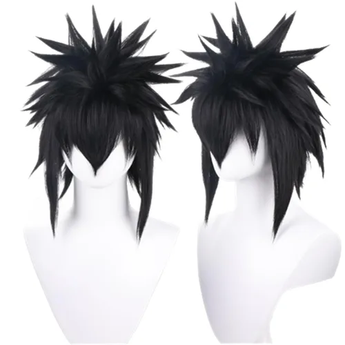 Vista 4 de COSPLAZA Peluca de cosplay de niña larga y recta azul profundo de pelo completo de anime