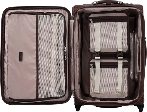 Vista 4 de Travelpro Platinum Elite - Rollaboard extensible de 22 pulgadas, Bordeaux, Platinum Elite Softside - Equipaje vertical expandible