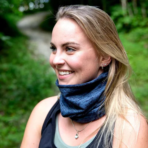 Vista 6 de Turtle Fur Stria - Polaina de cuello totalmente tubular, UPF 50+, diadema multifuncional, más de 10 maneras de usar