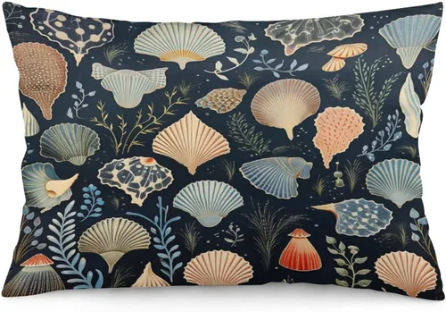 Vista 10 de Funda de almohada divertida de calavera de Halloween de 12 x 20 pulgadas, funda de almohada rústica de Halloween con cremallera oculta, suave
