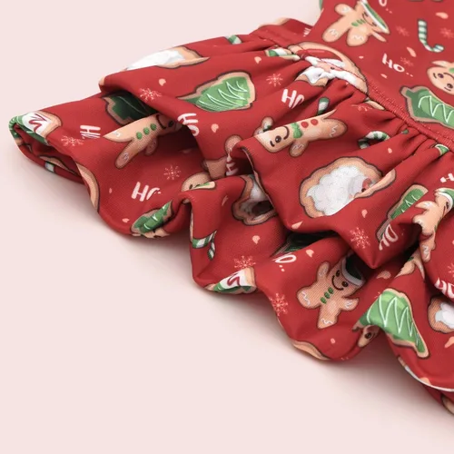 Vista 4 de CuteBone Vestido de Navidad para perro, falda de doble capa, traje de gato, ropa para perros pequeños, disfraz de cumpleaños, DR29L